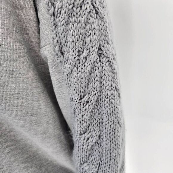 Soft Surroundings French Terry Knit Sleeves Sweater Gray S - Picture 4 of 7